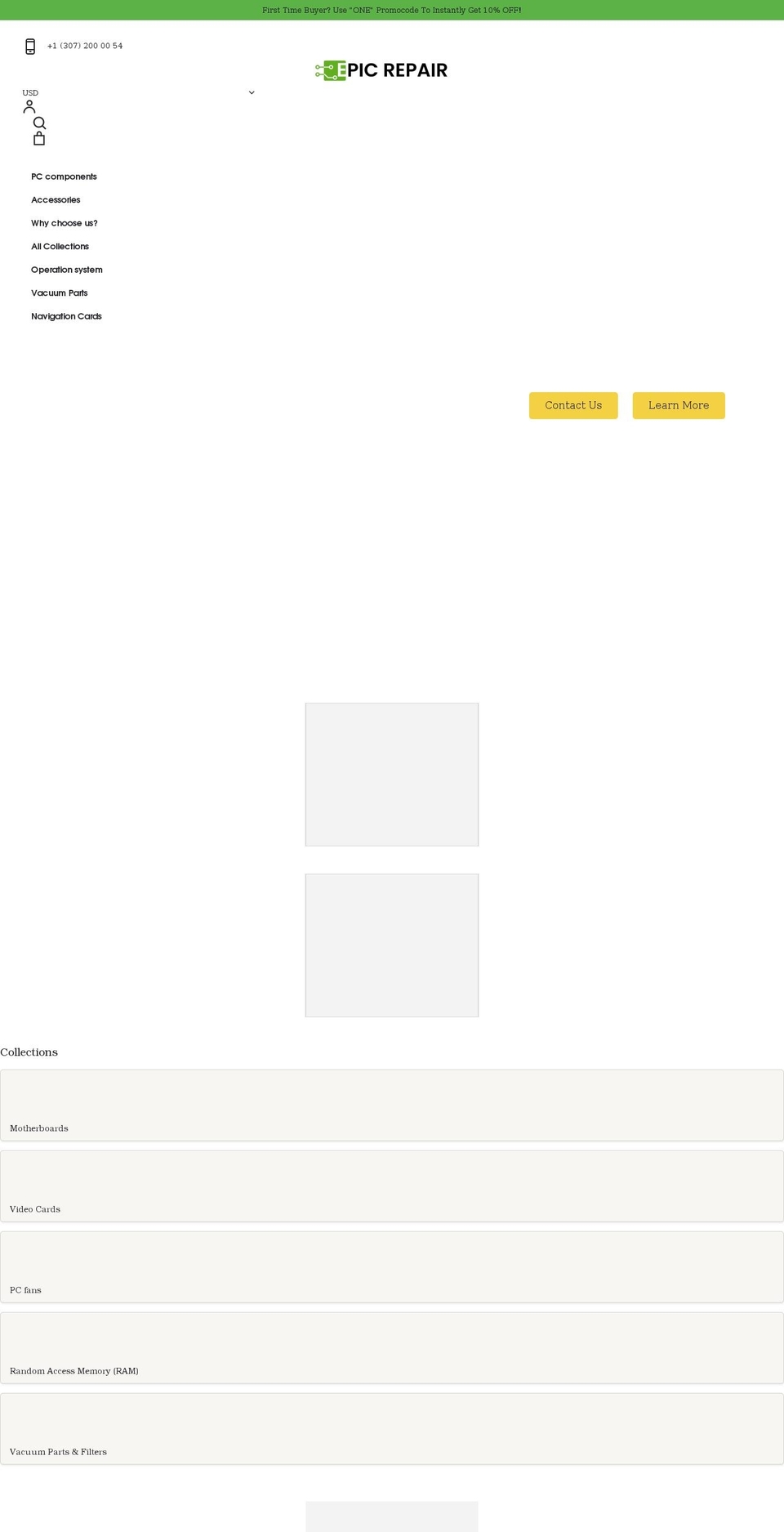 epic-repair.com shopify website screenshot