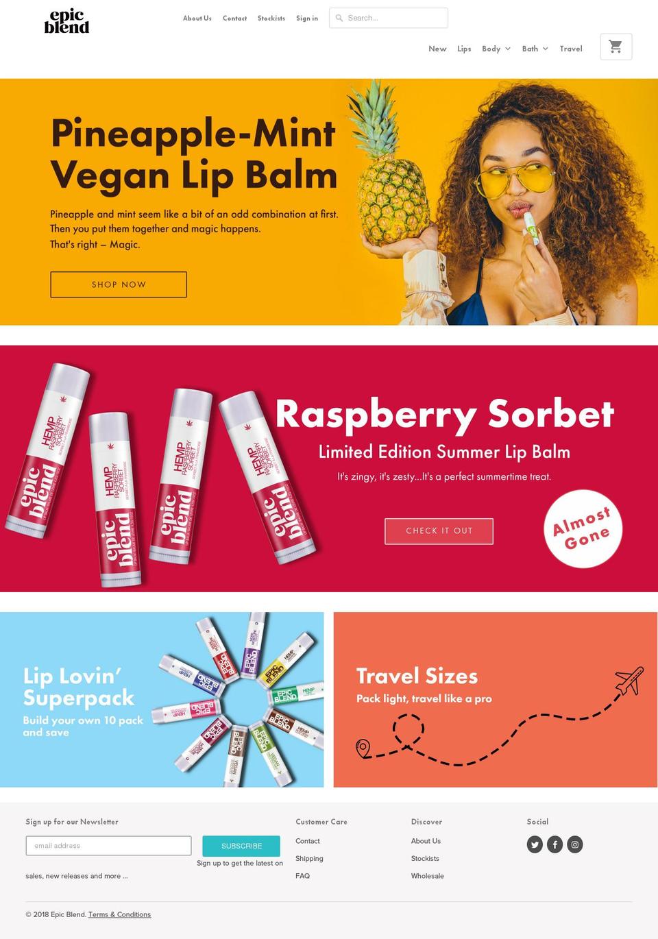 epicblend.ca shopify website screenshot