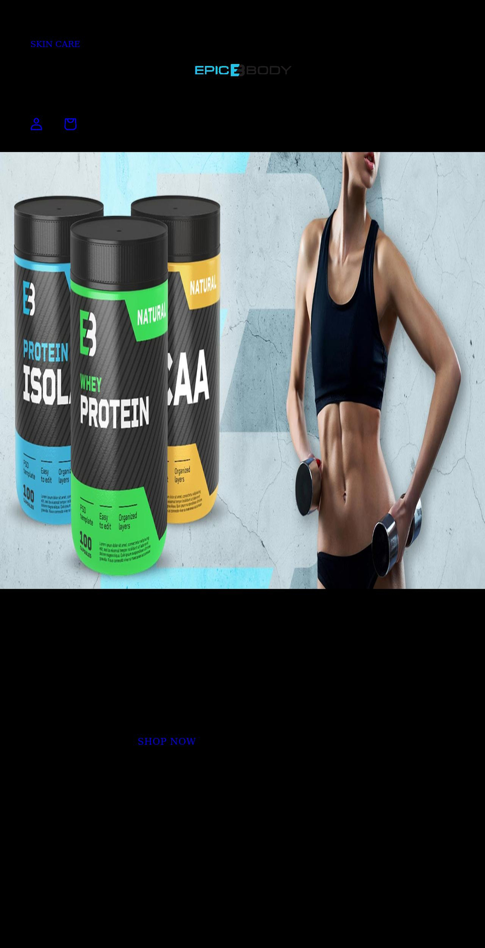 epicbody.com shopify website screenshot