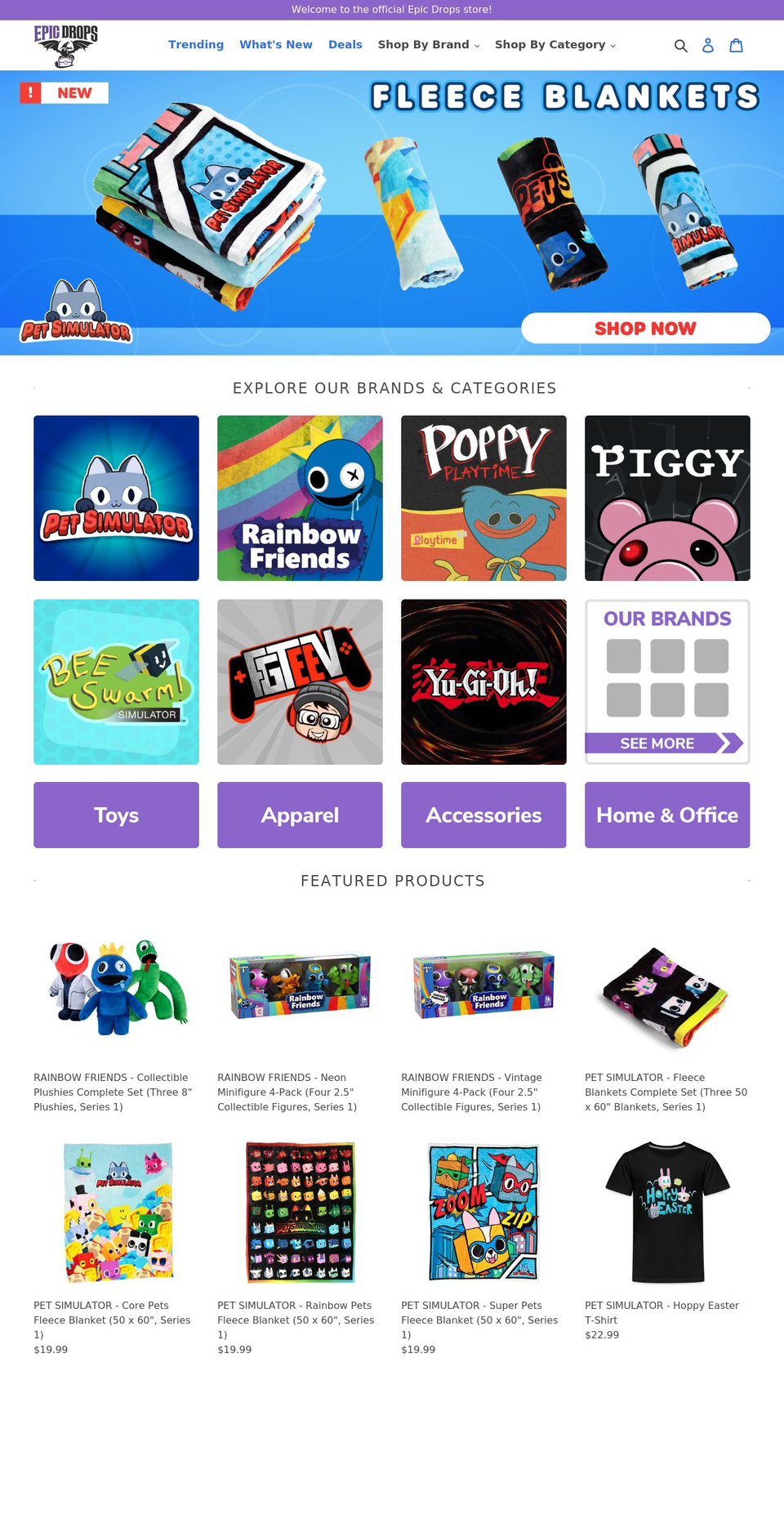 epicdrops.com shopify website screenshot