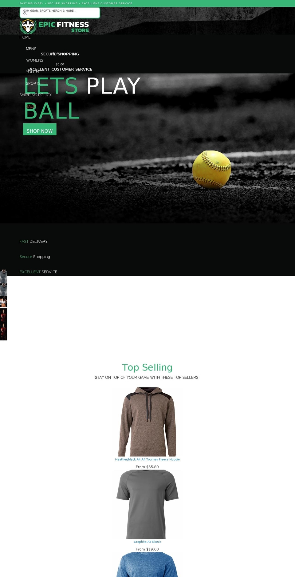 epicfitness.shop shopify website screenshot