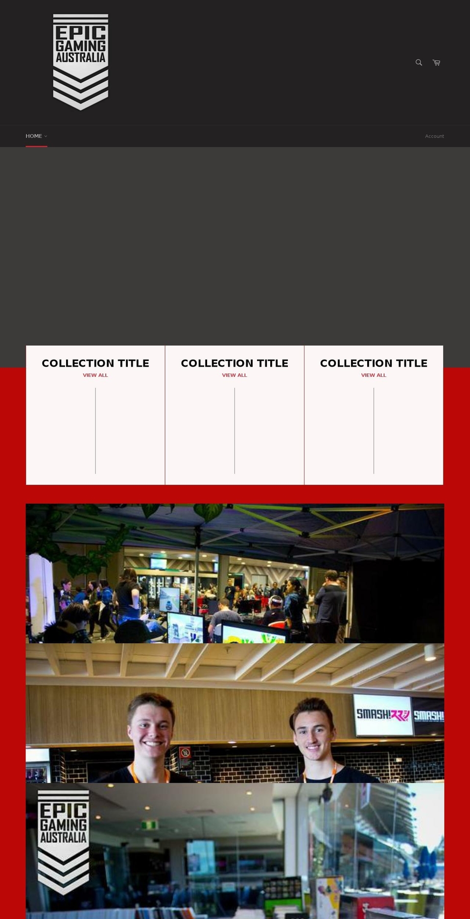 epicgamingonline.com.au shopify website screenshot