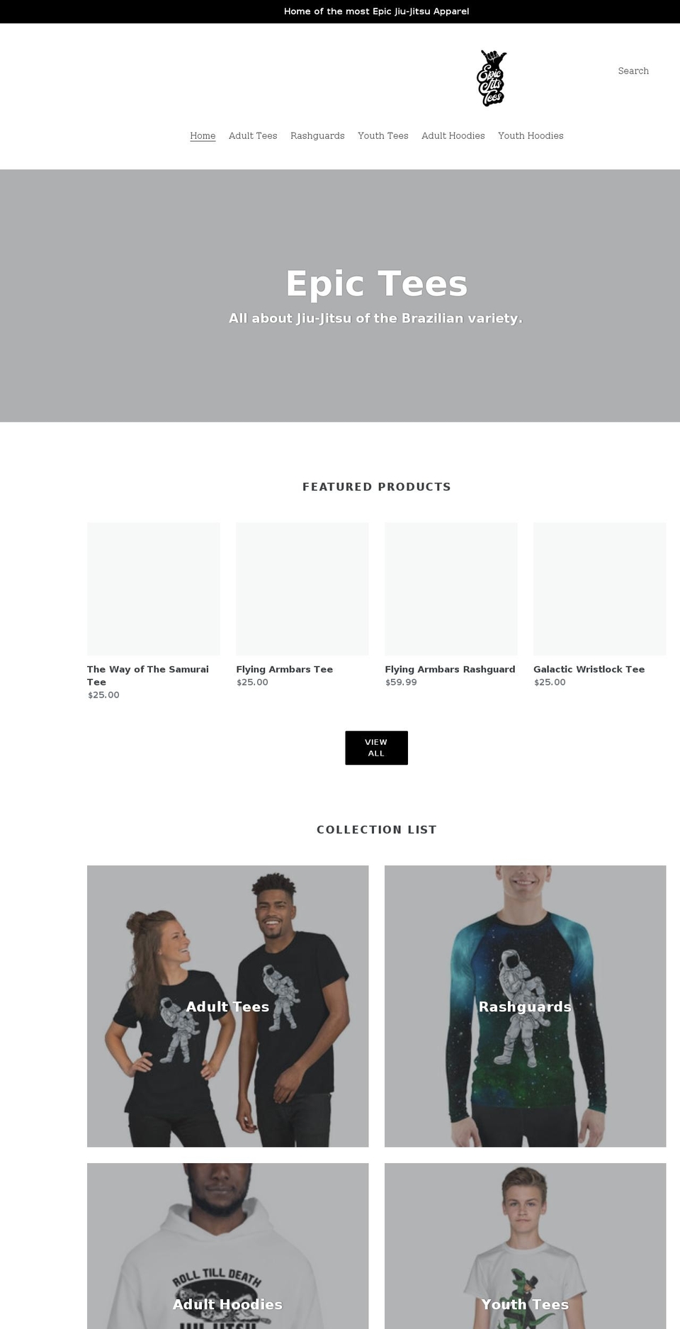 epicjitstees.com shopify website screenshot