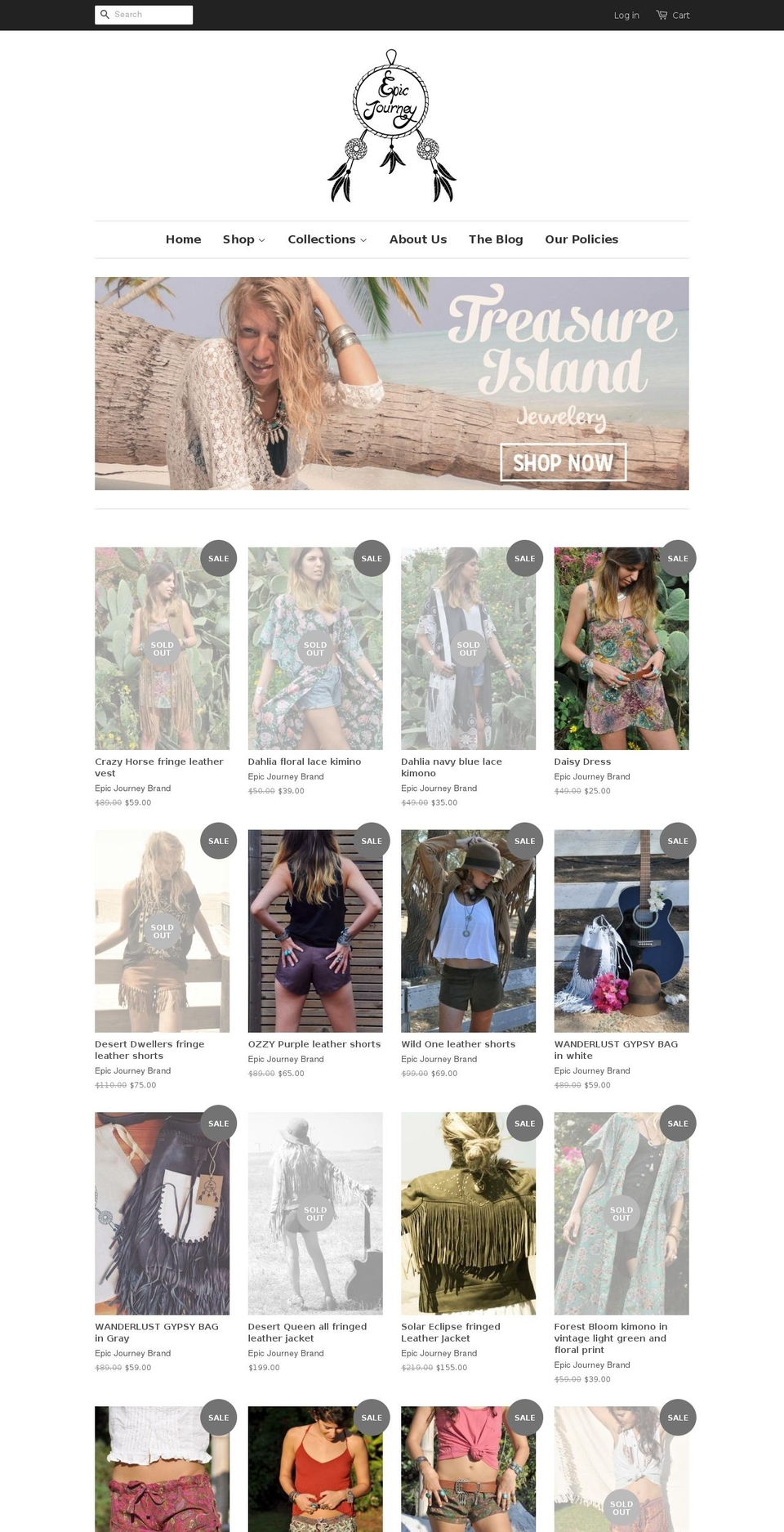 epicjourneybrand.com — Shopify storefront screenshot