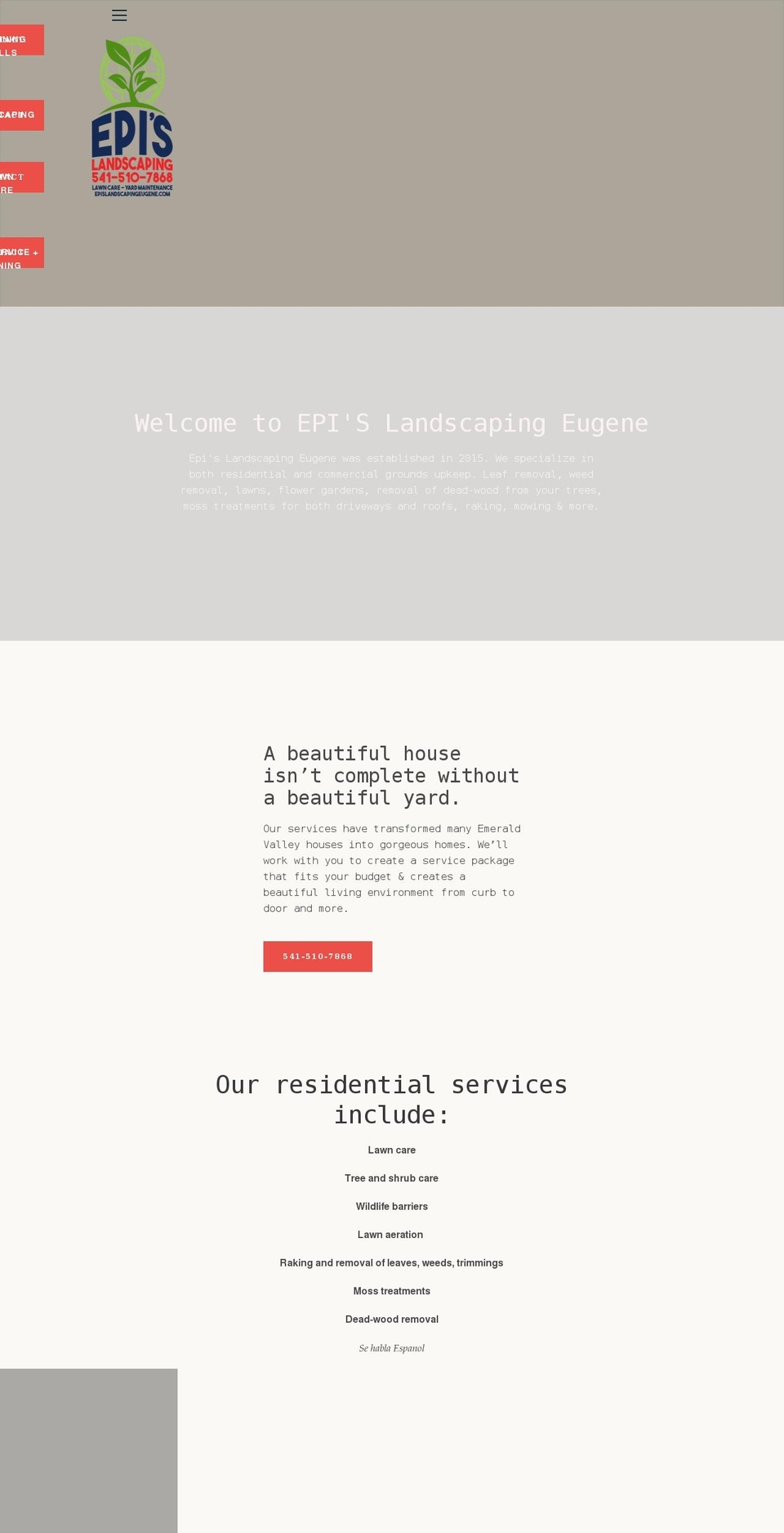 epiclandscapingeugene.com shopify website screenshot