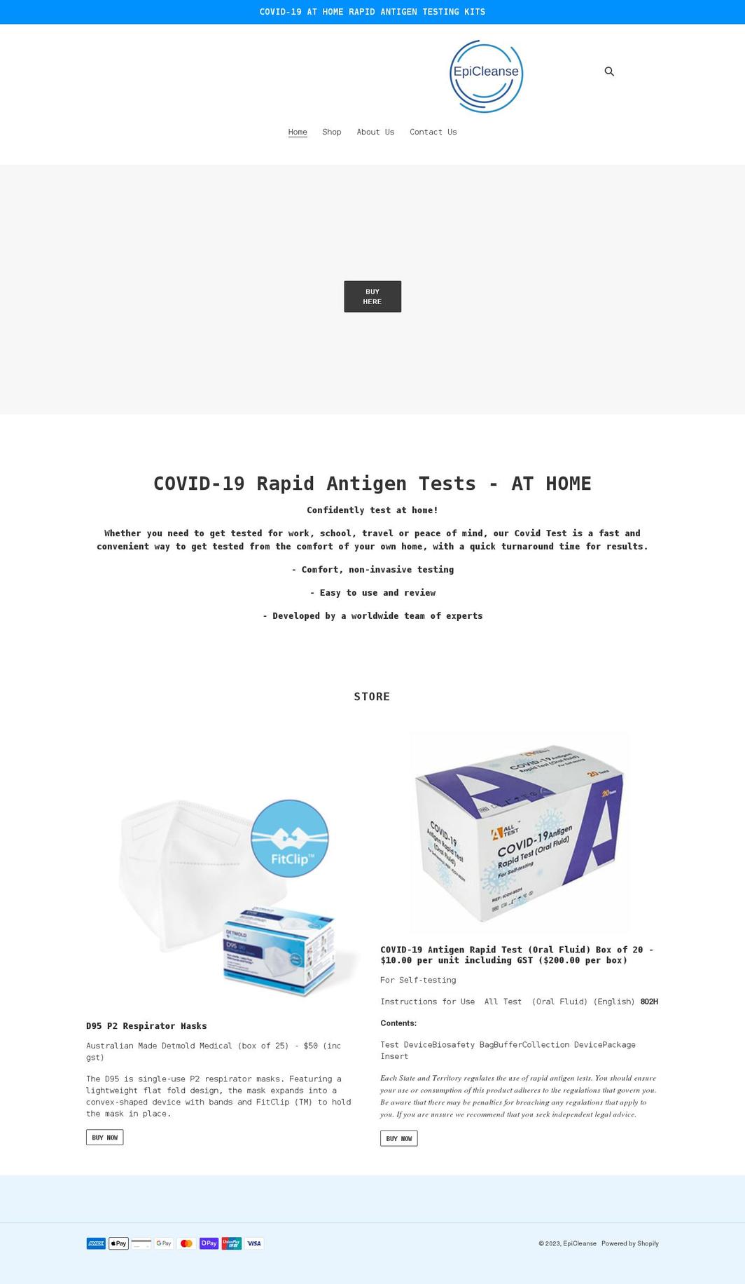 epicleanse.com.au shopify website screenshot