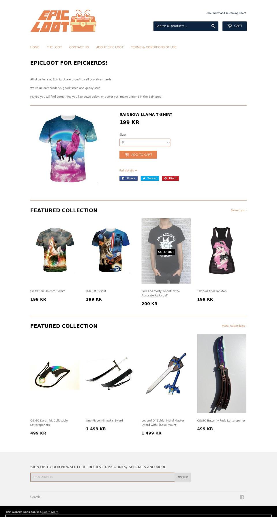 epicloot.org shopify website screenshot