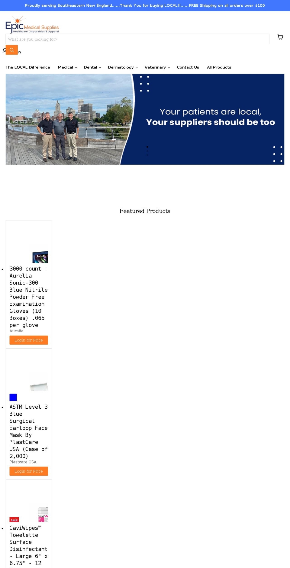 epicmedicalusa.com shopify website screenshot