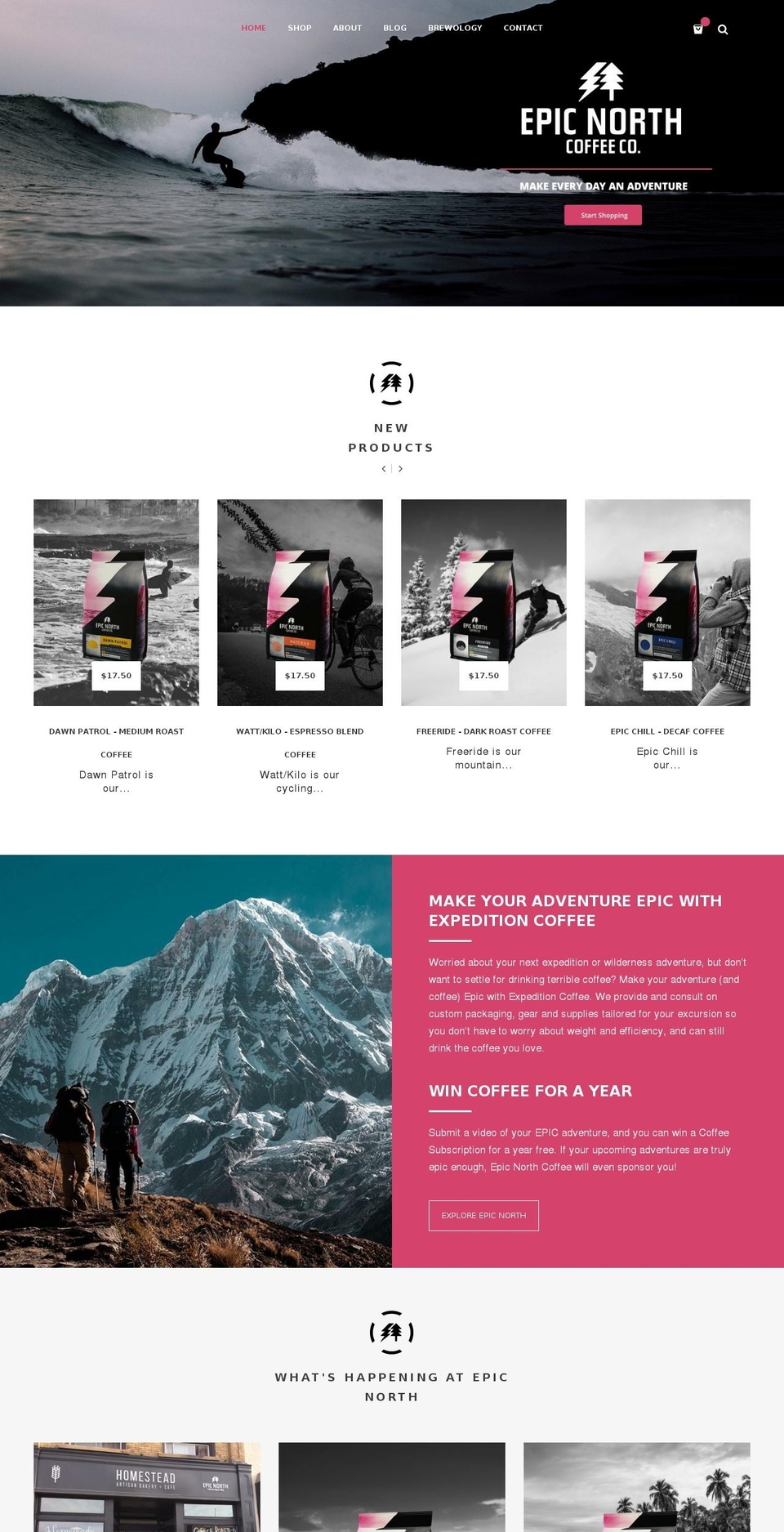 Epic North Coffee Shopify theme site example epicnorthcoffee.com