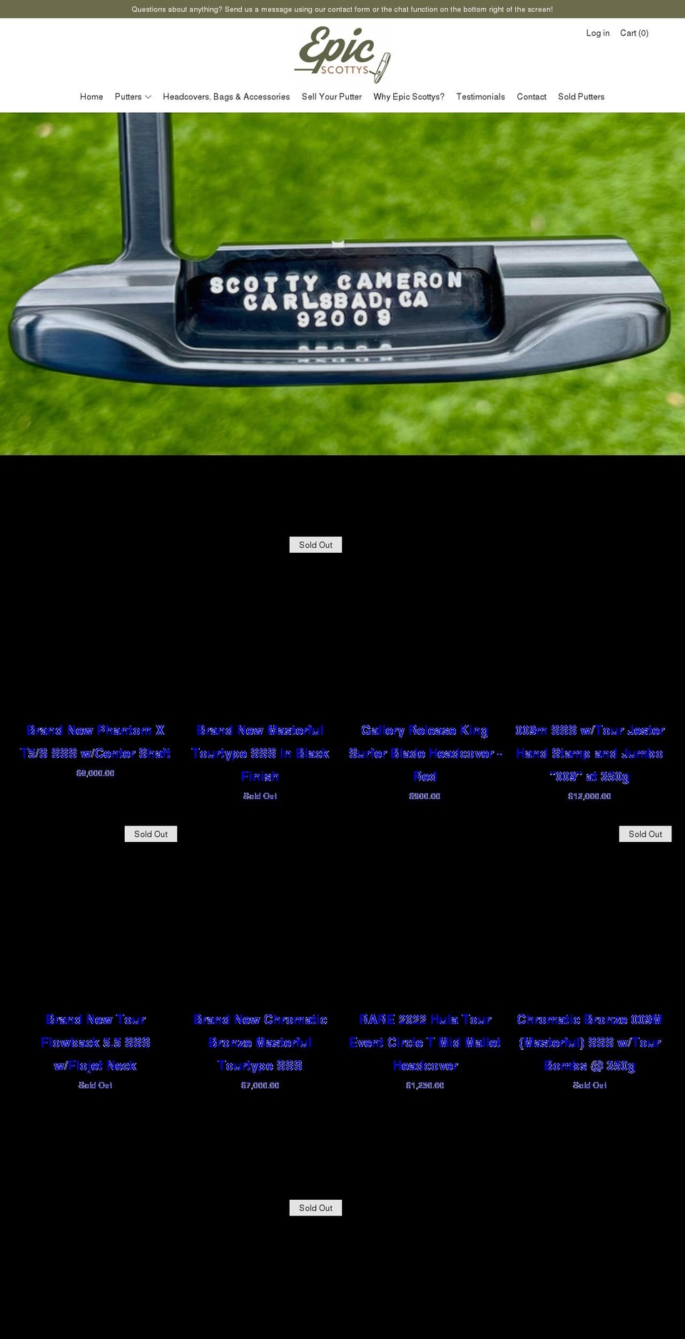 epicscottys.com shopify website screenshot