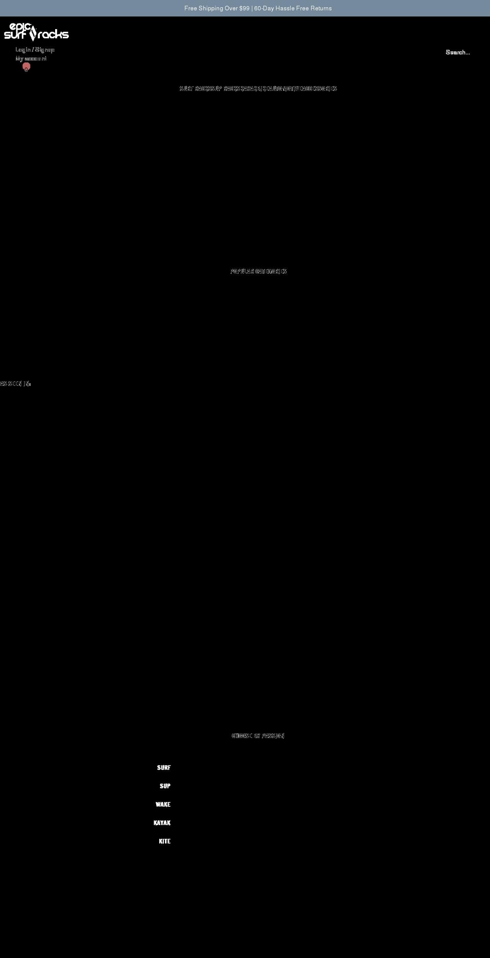 epicsurfracks.com shopify website screenshot