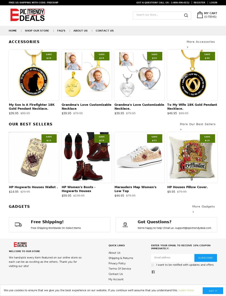 epictrendydeal.us shopify website screenshot