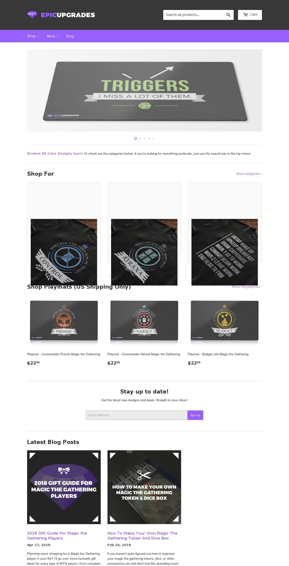 epicupgradesmtg.com — Shopify storefront screenshot