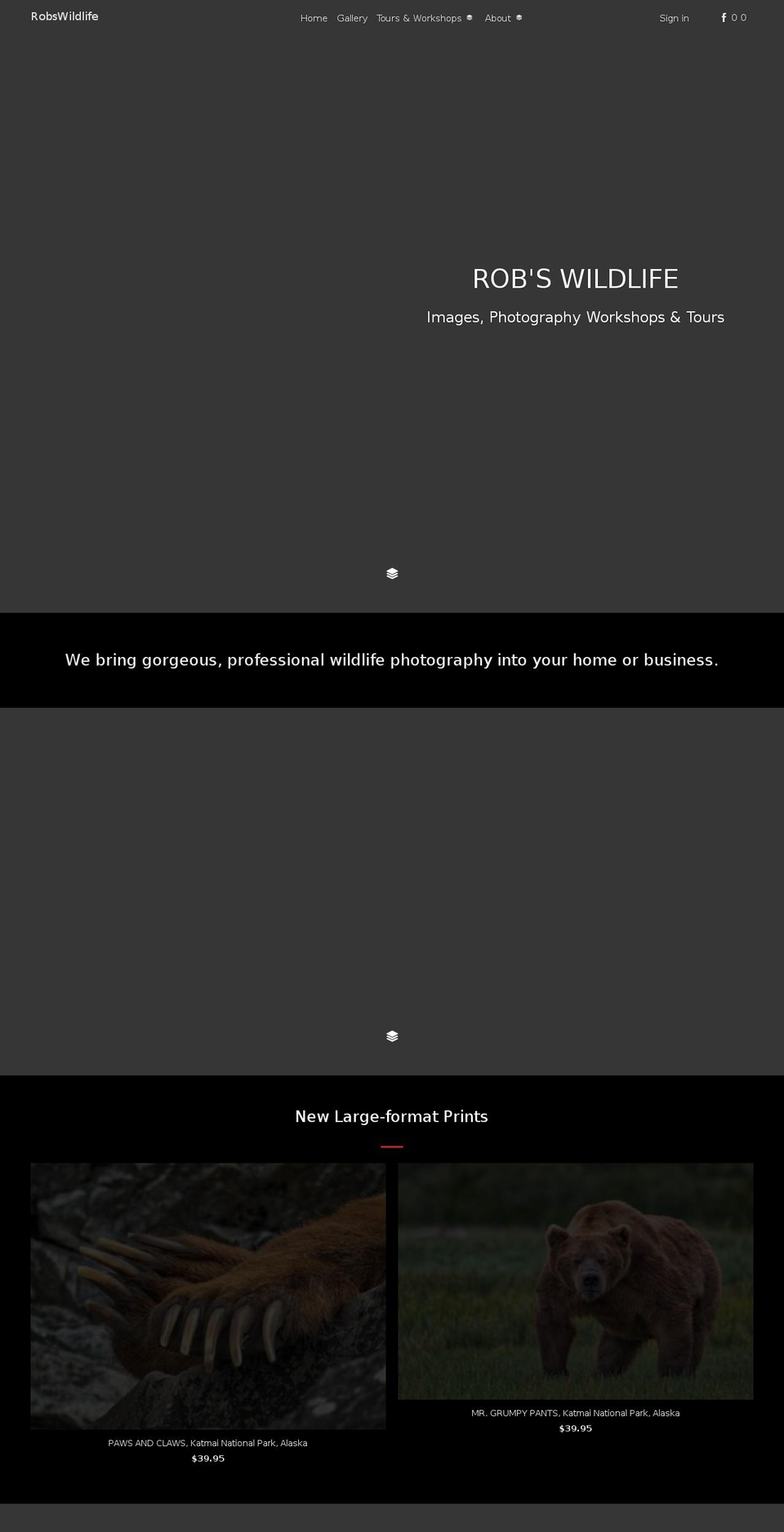 epicwildlifeadventures.com — Shopify storefront screenshot