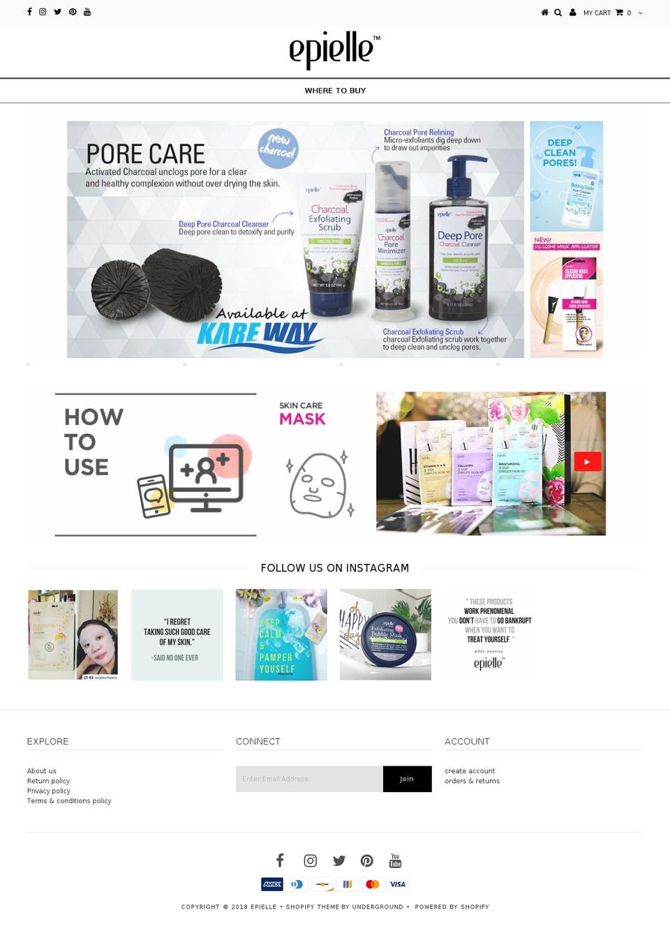 epielle.com shopify website screenshot