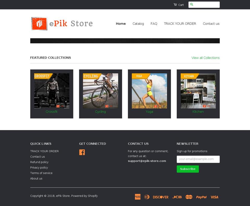 epik-store.com shopify website screenshot
