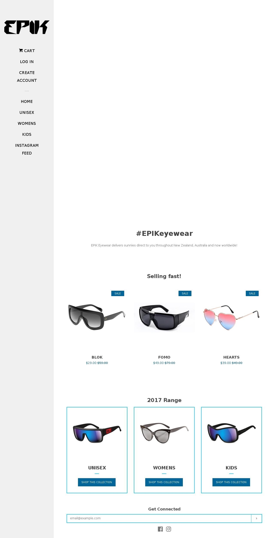 epikeye.co.nz shopify website screenshot