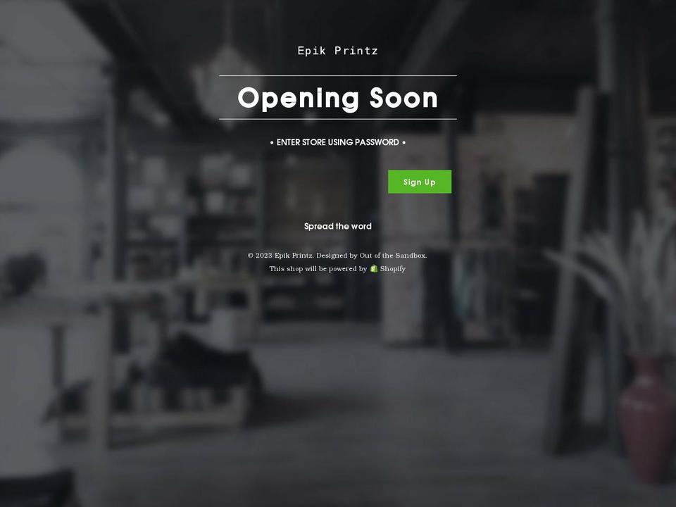epikprintz.com shopify website screenshot