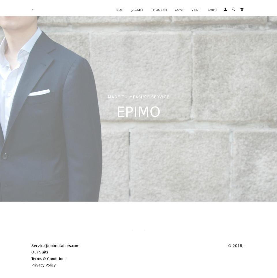 epimo-tailors.myshopify.com shopify website screenshot