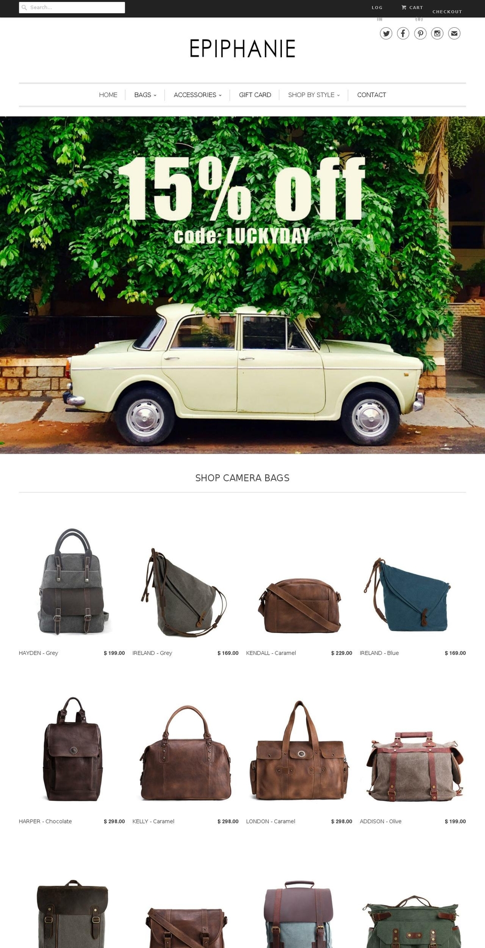 epiphanie.co shopify website screenshot