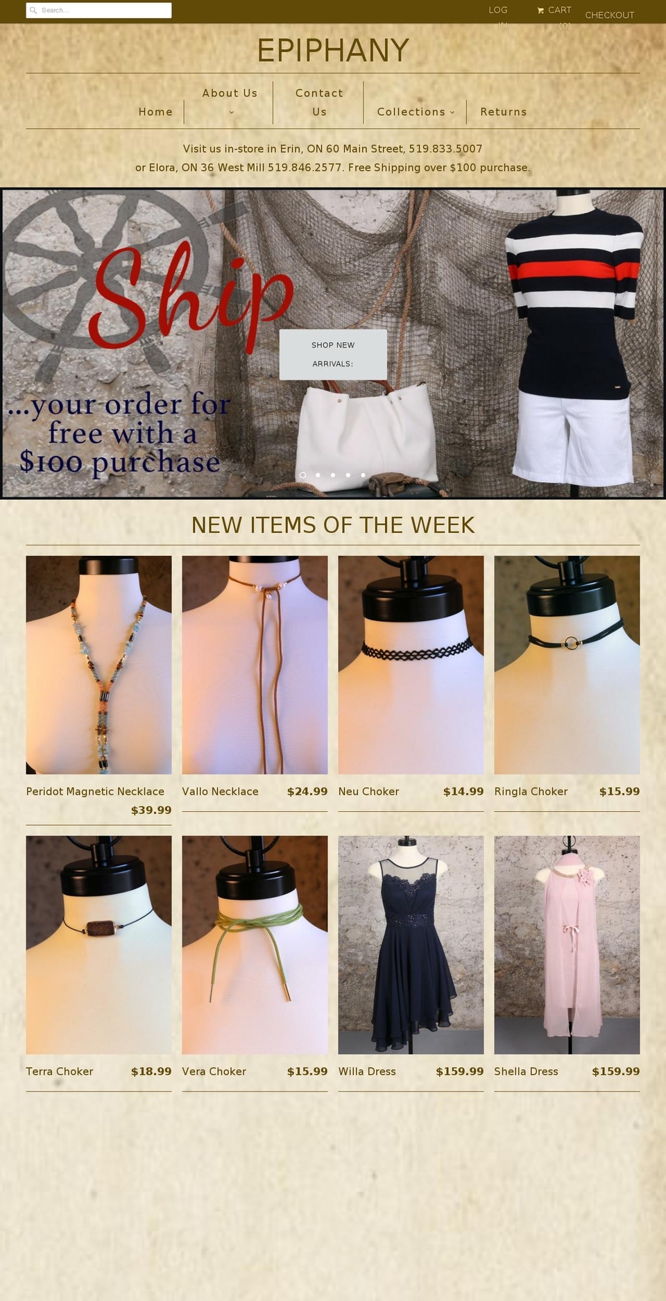 epiphanyclothing.com shopify website screenshot