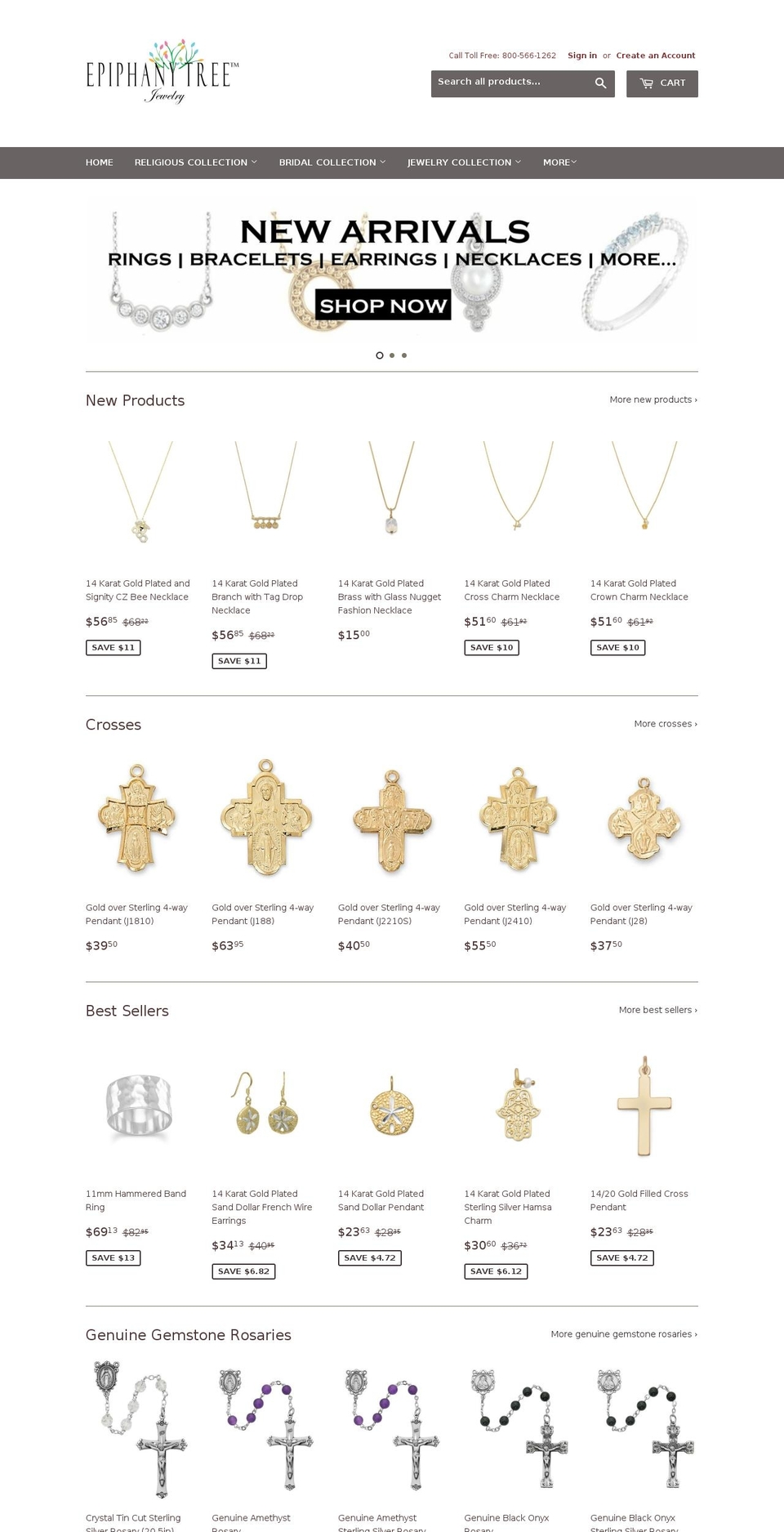 epiphanytreejewelry.com — Shopify storefront screenshot