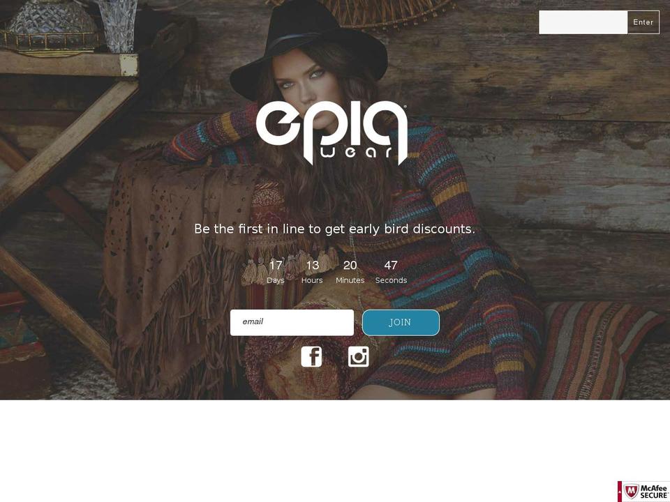 epiqwear.com shopify website screenshot