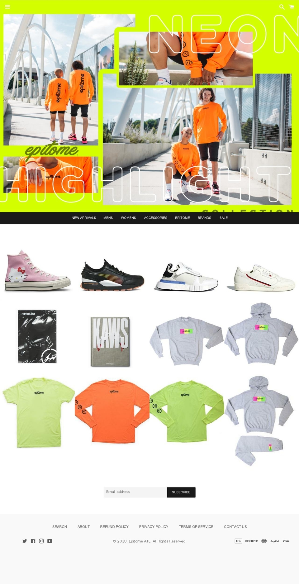 epitomeatl.com shopify website screenshot