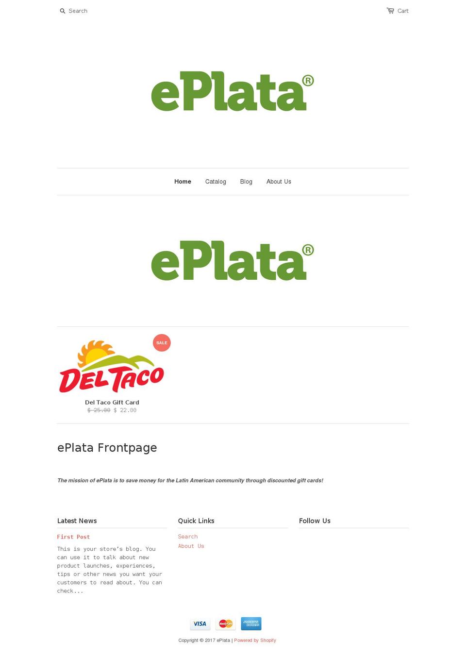 eplata.org shopify website screenshot