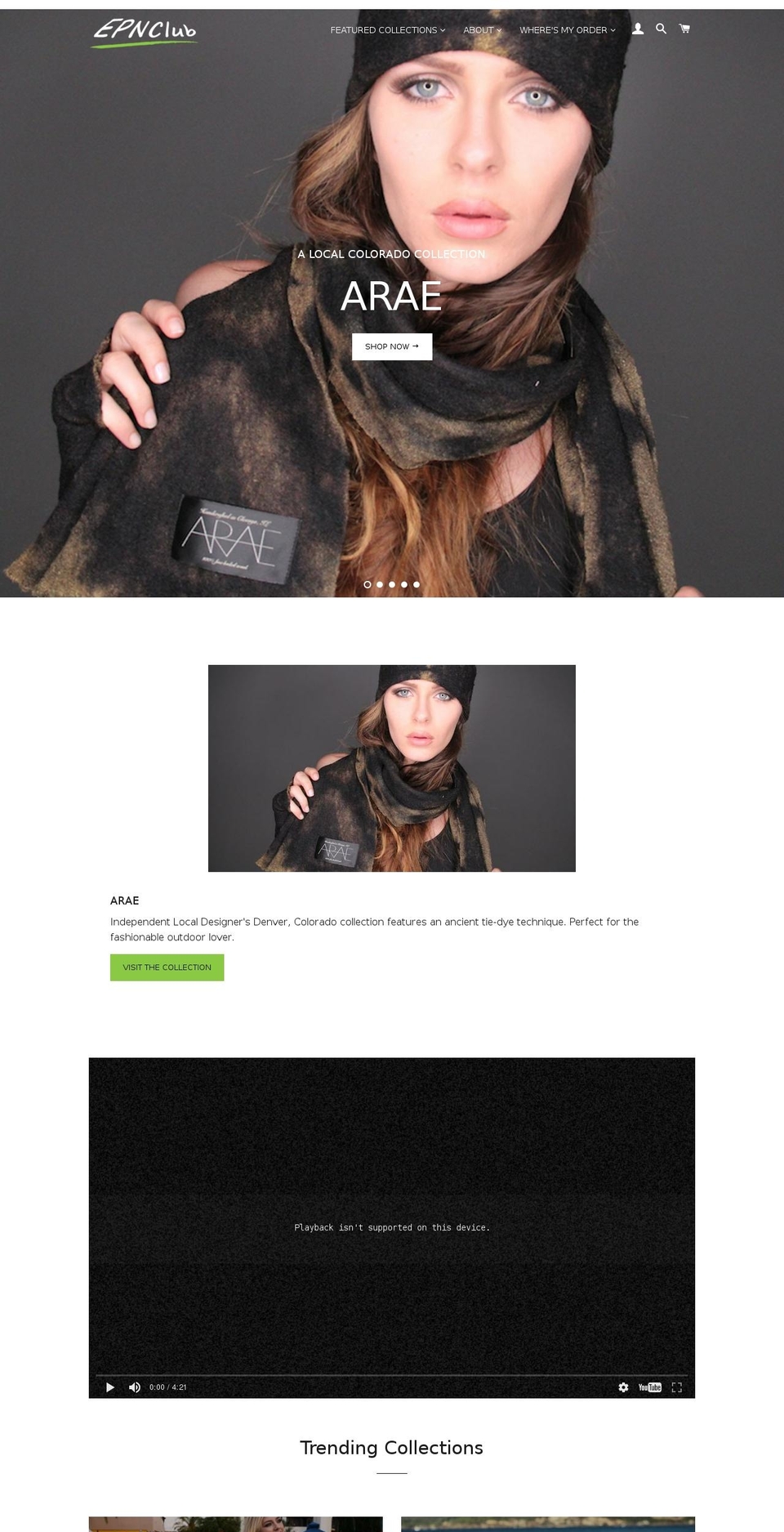 epnclub.com shopify website screenshot