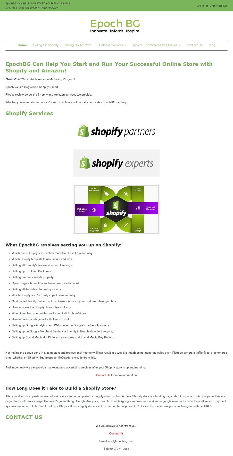 epochbg.com shopify website screenshot