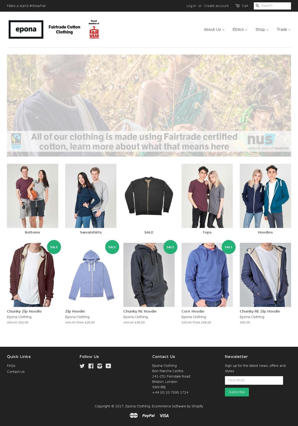 eponasportswear.com shopify website screenshot