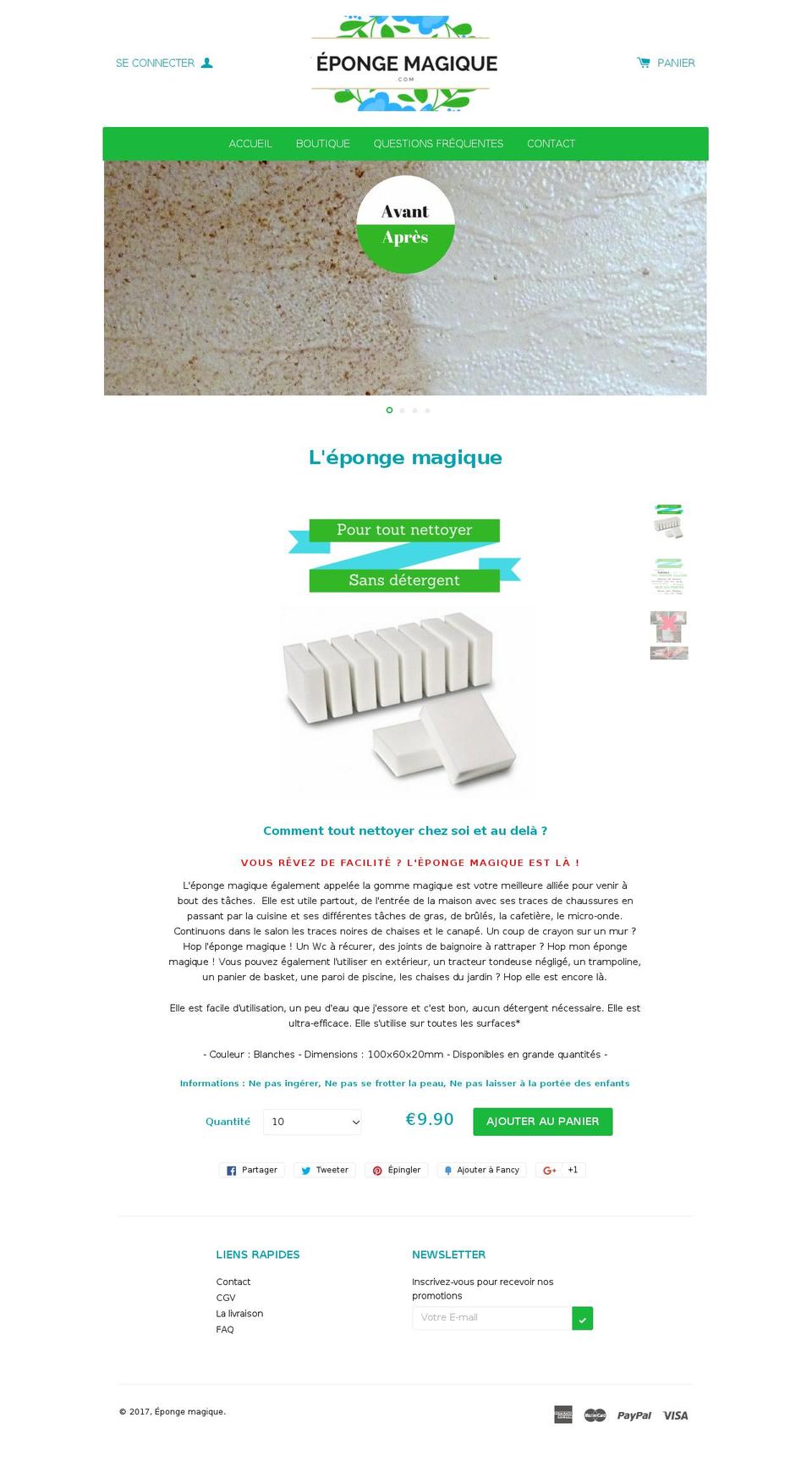 eponge-magique.com shopify website screenshot