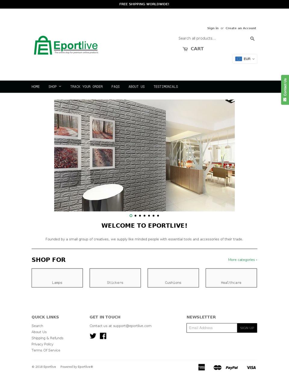 eportlive.com — Shopify storefront screenshot