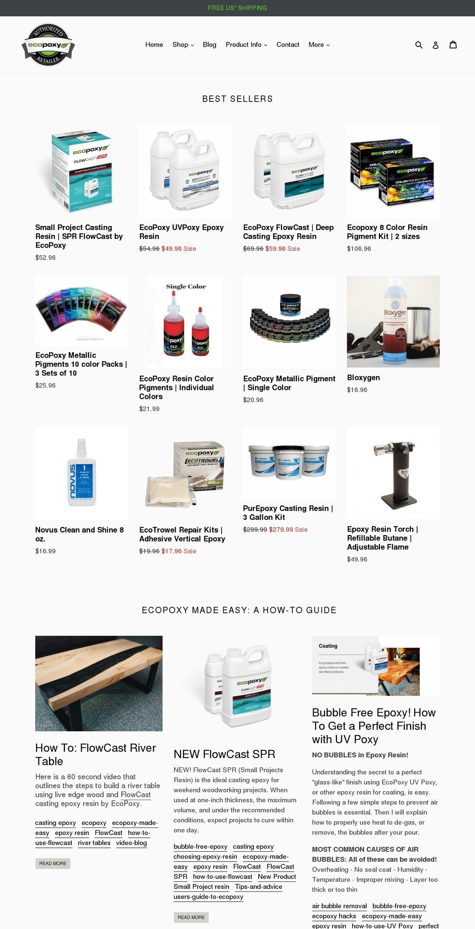 epoxy.us shopify website screenshot