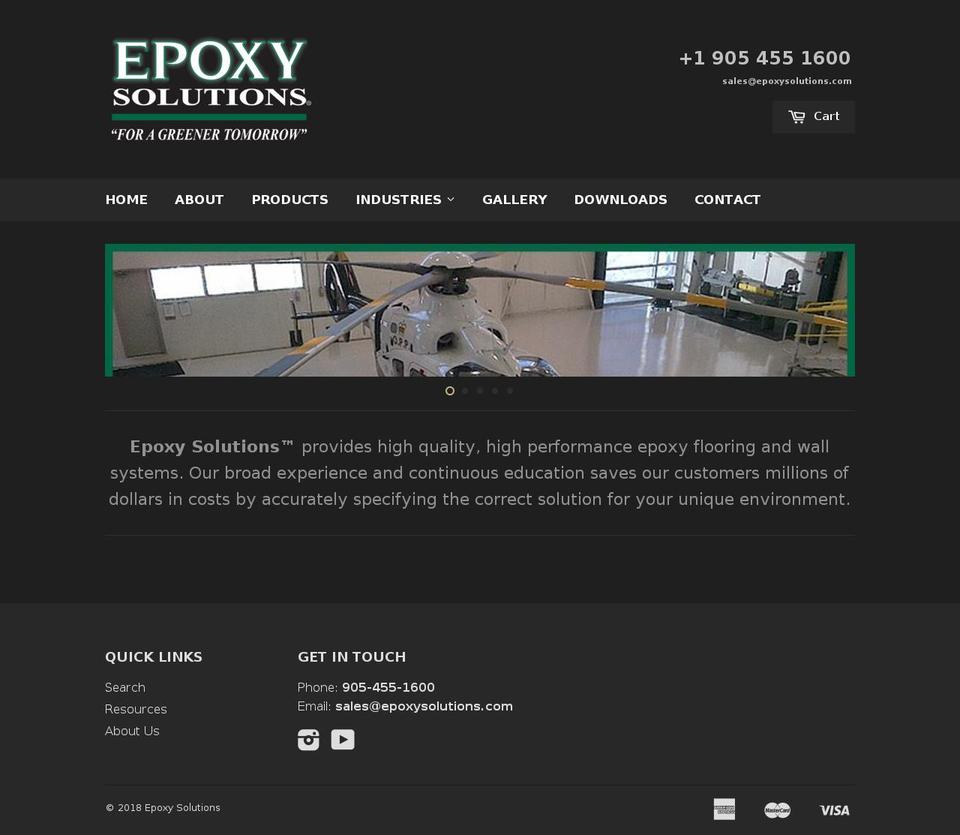 epoxysolutions.com shopify website screenshot