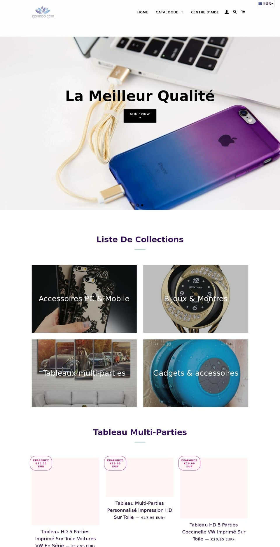 eprimoo.com — Shopify storefront screenshot
