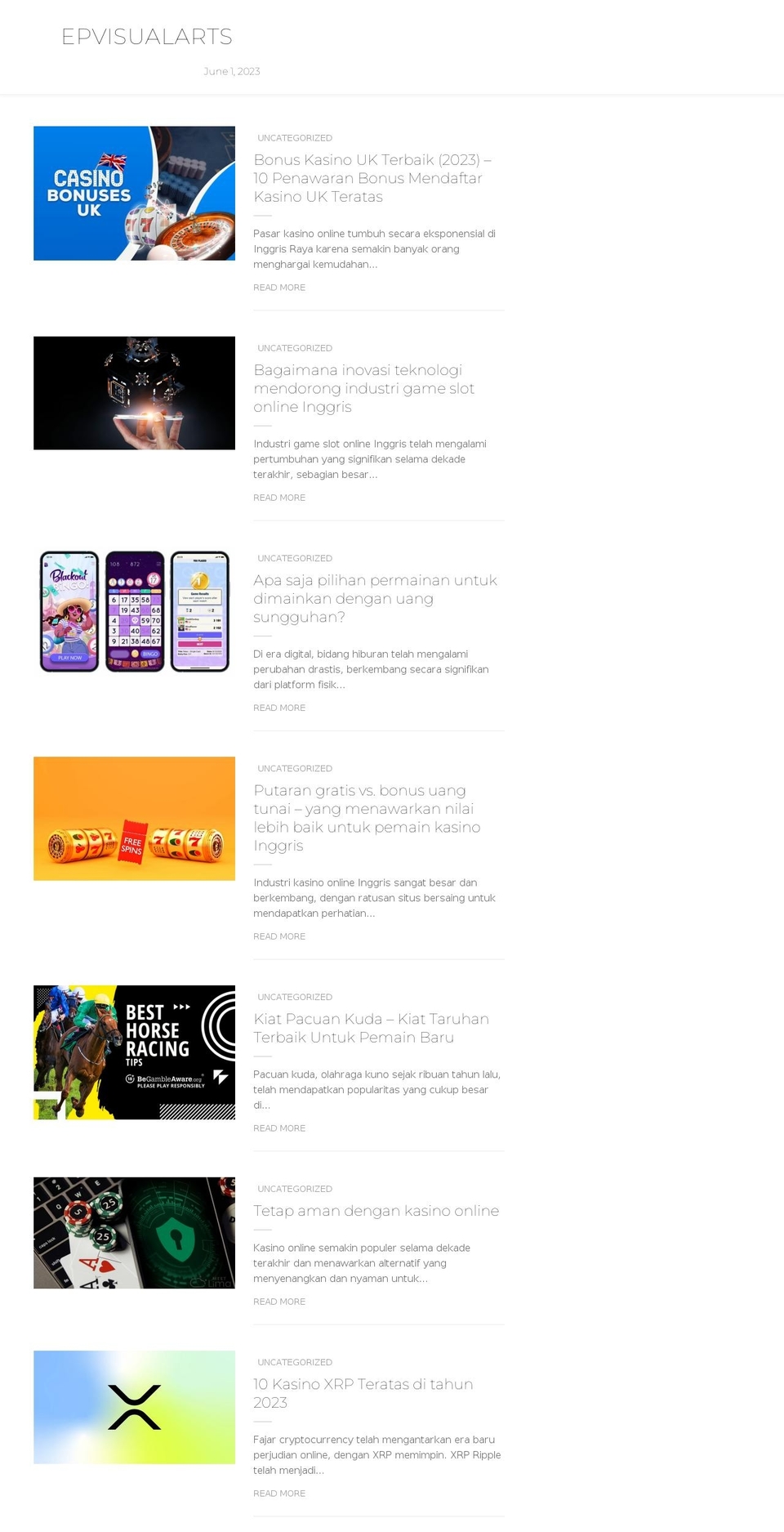 epvisualarts.com — Shopify storefront screenshot