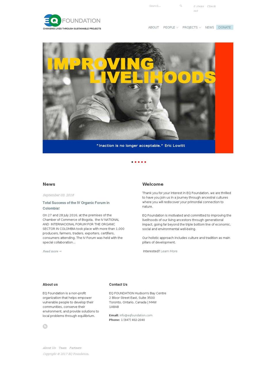 eqfoundation.com shopify website screenshot