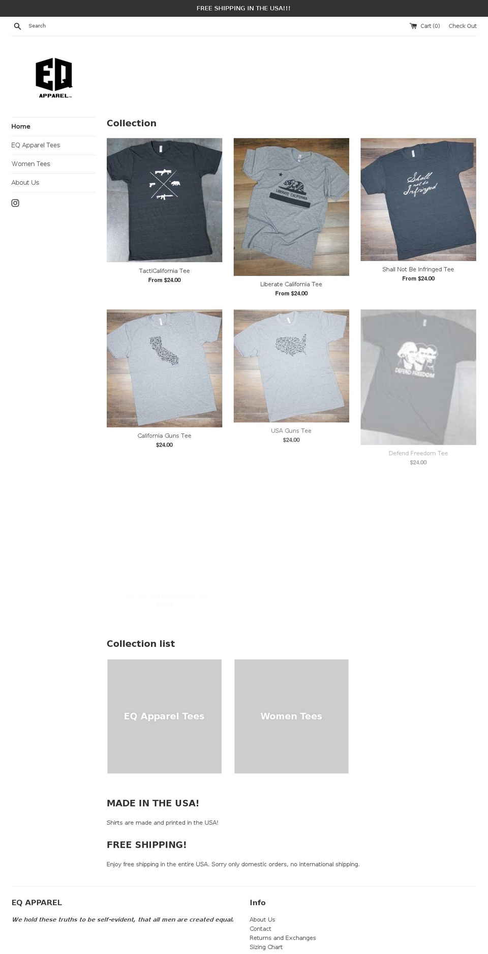 eqfreedom.com — Shopify storefront screenshot