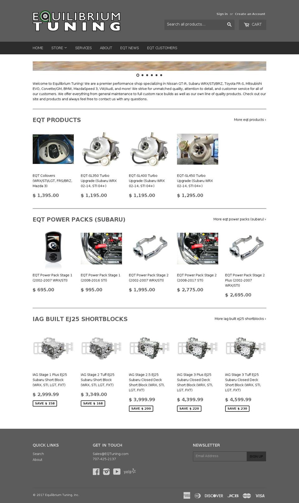 eqtuning.com shopify website screenshot