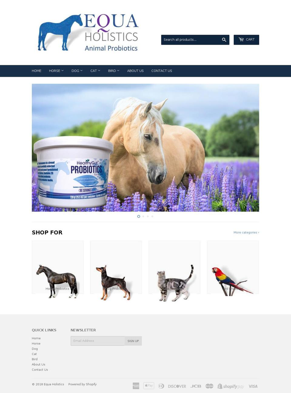 equaholistics.com shopify website screenshot