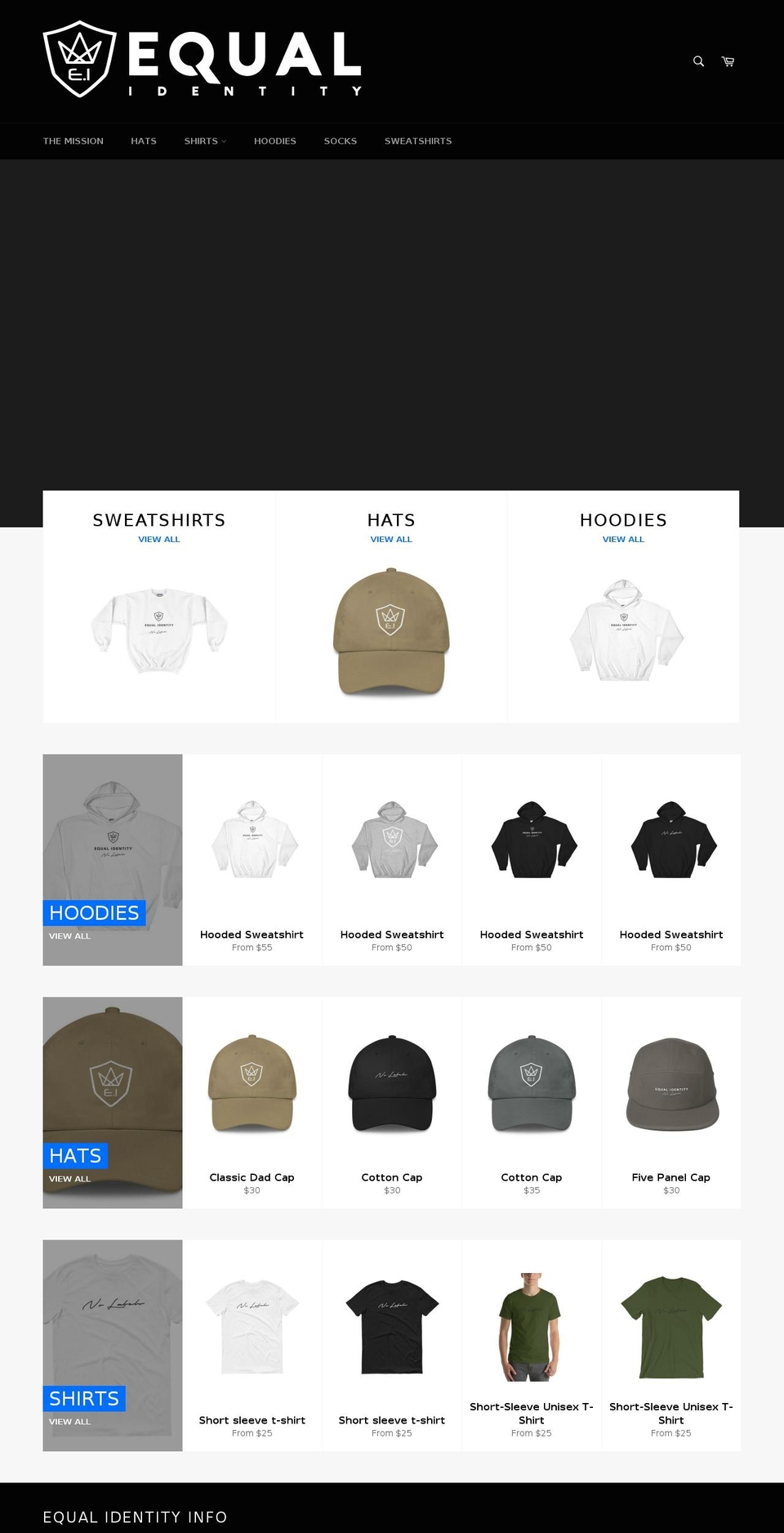 equalidentity.com shopify website screenshot