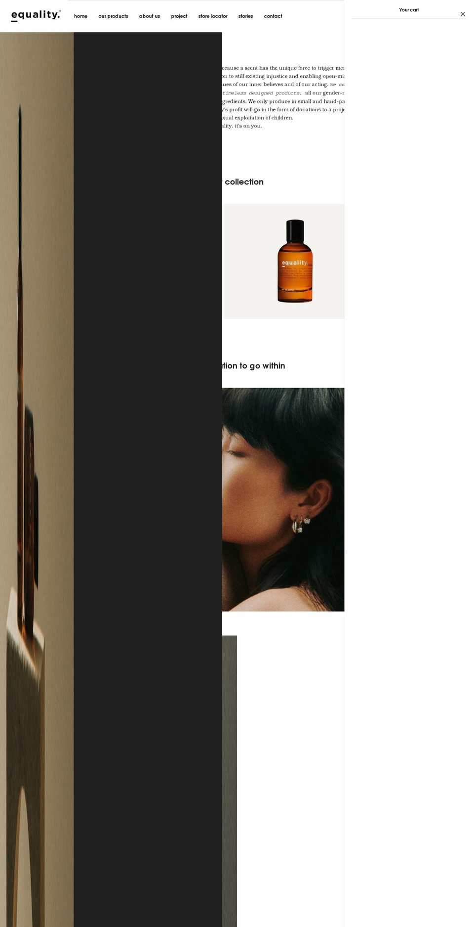 equalityfragrances.com shopify website screenshot