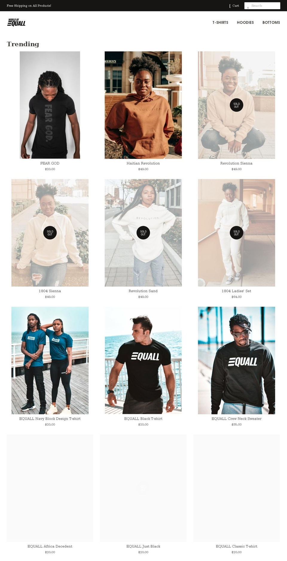 equallfashion.com shopify website screenshot