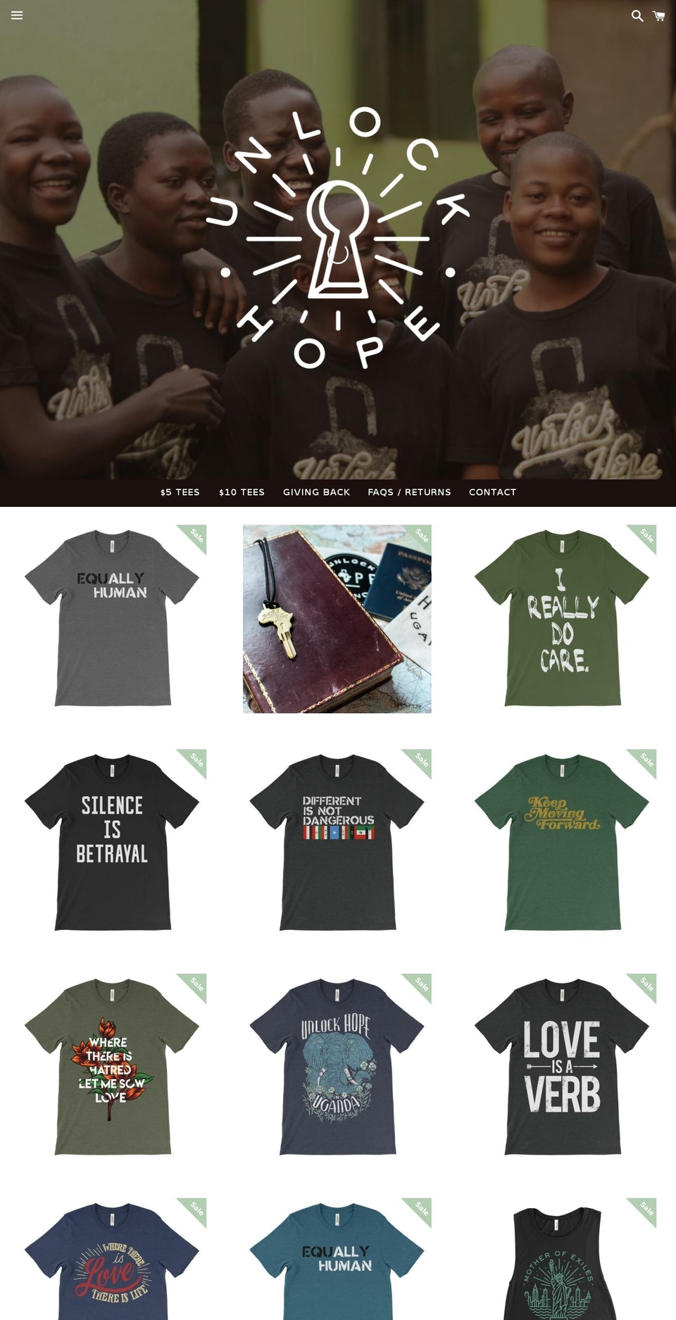 equallyhuman.com — Shopify storefront screenshot