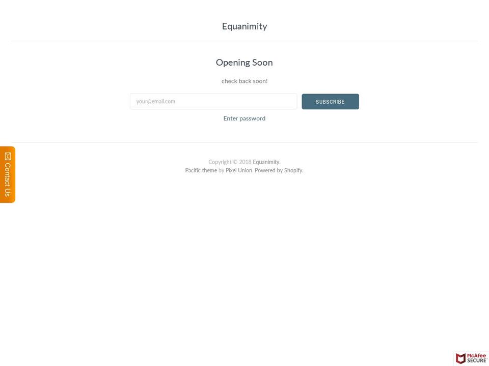 equanimitee.com — Shopify storefront screenshot