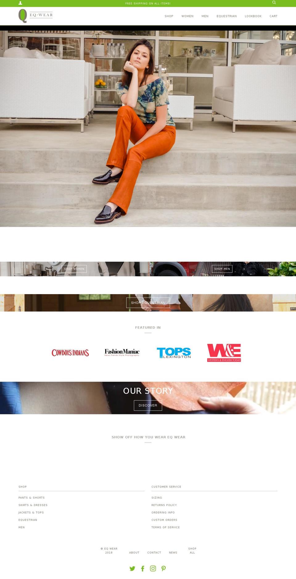 equescouture.com — Shopify storefront screenshot