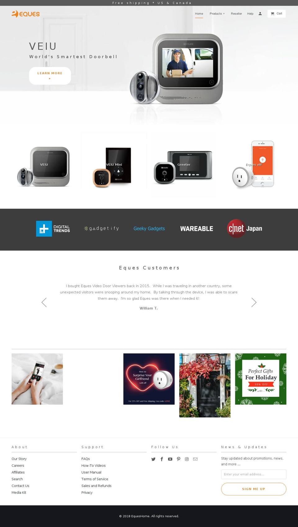 equeshome.com shopify website screenshot