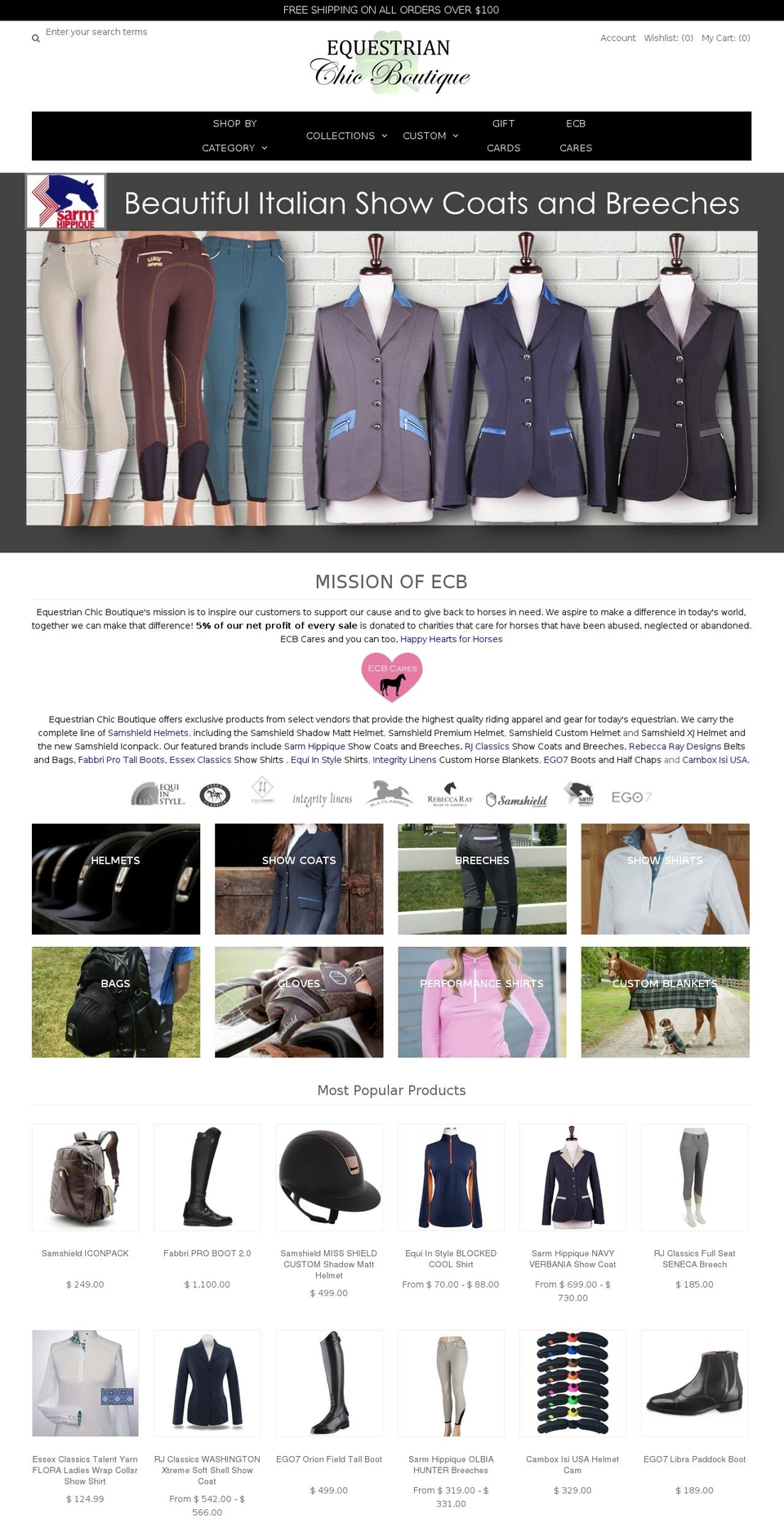 equestrianchicboutique.com shopify website screenshot